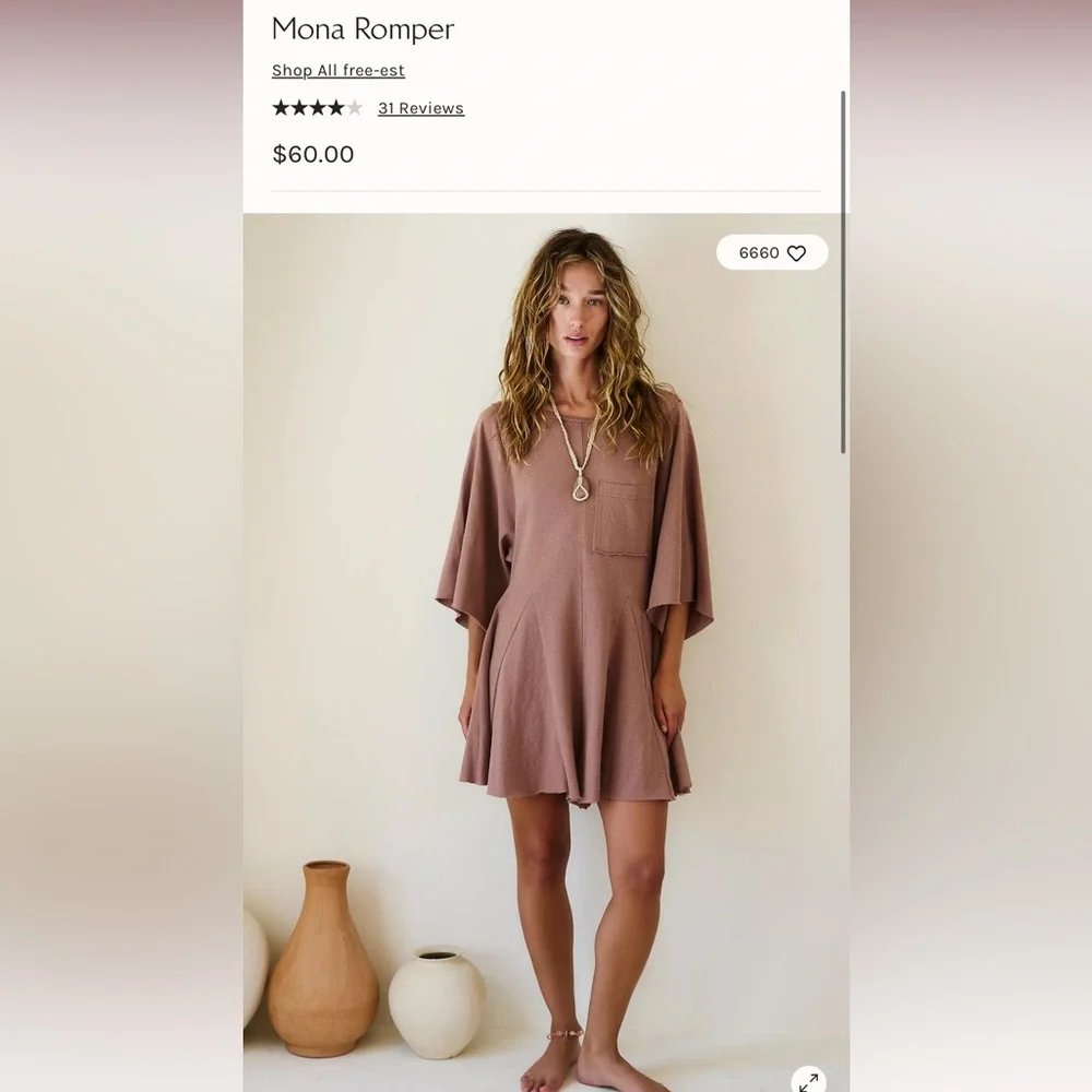 NWT Free People Mona romper